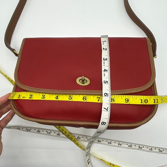 Vintage Coach City Bag Spectator 6790 Red Tabac USA
